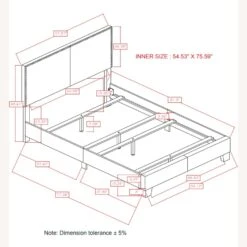 Other Full Bed In Charcoal Fabric Chrome Nailhead Trim