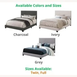 Other Full Bed In Charcoal Fabric Chrome Nailhead Trim -Home Furnishings Store 1500 1500 frame 0 6939