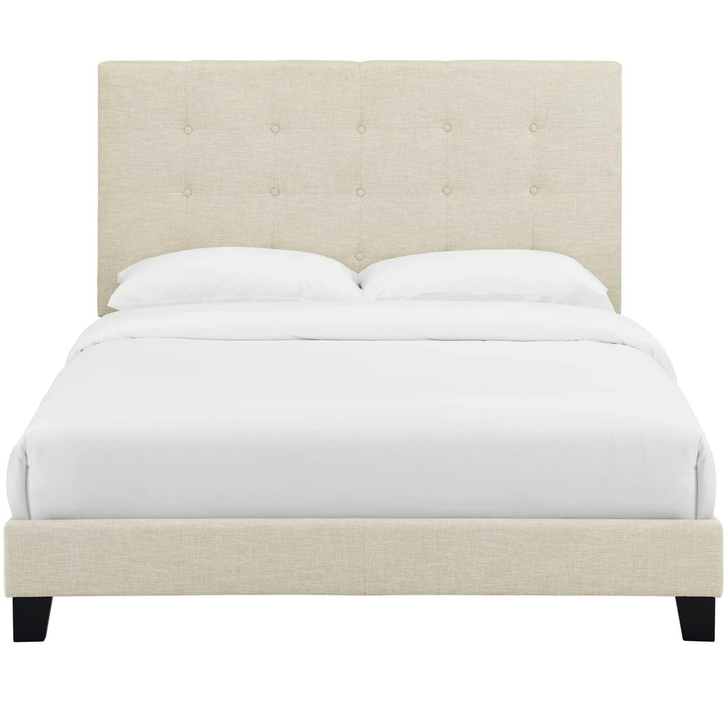 Other Modern Platform Full Bed In Beige Fabric Finish 7 Other Modern Platform Full Bed In Beige Fabric Finish - Image 5