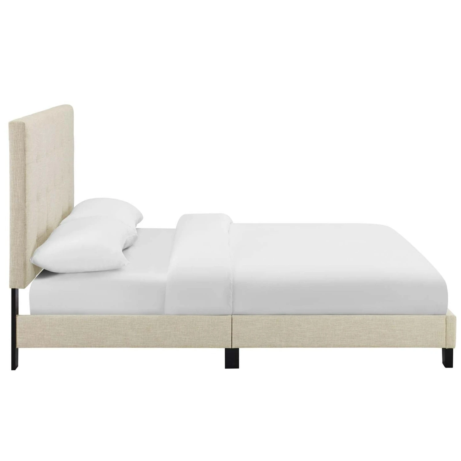 Other Modern Platform Full Bed In Beige Fabric Finish 9 Other Modern Platform Full Bed In Beige Fabric Finish - Image 7
