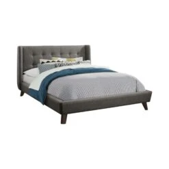 Other Full Bed In Grey Woven Fabric W/ Tufted Headboard 14 Other Full Bed In Grey Woven Fabric W/ Tufted Headboard -Home Furnishings Store 1500 1500 frame 0 6965