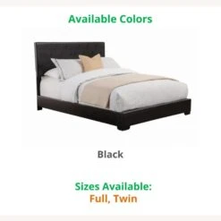 Other Full Bed In Black Finish W/ Black Leatherette -Home Furnishings Store 1500 1500 frame 0 6974