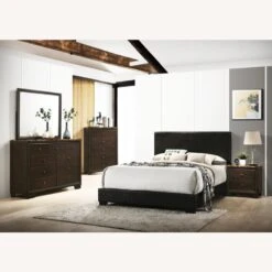 Other Full Bed In Black Finish W/ Black Leatherette -Home Furnishings Store 1500 1500 frame 0 6976