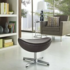 Other Ottoman In Brown Leather W/ Foam Frame -Home Furnishings Store 1500 1500 frame 0 700