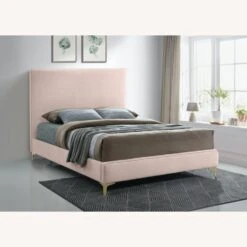 Other Full Bed In Pink Velvet W/ Piping Design -Home Furnishings Store 1500 1500 frame 0 7012