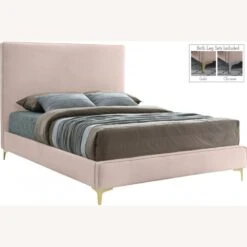 Other Full Bed In Pink Velvet W/ Piping Design -Home Furnishings Store 1500 1500 frame 0 7013