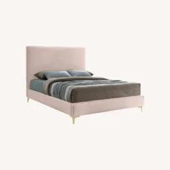 Other Full Bed In Pink Velvet W/ Piping Design -Home Furnishings Store 1500 1500 frame 0 7016