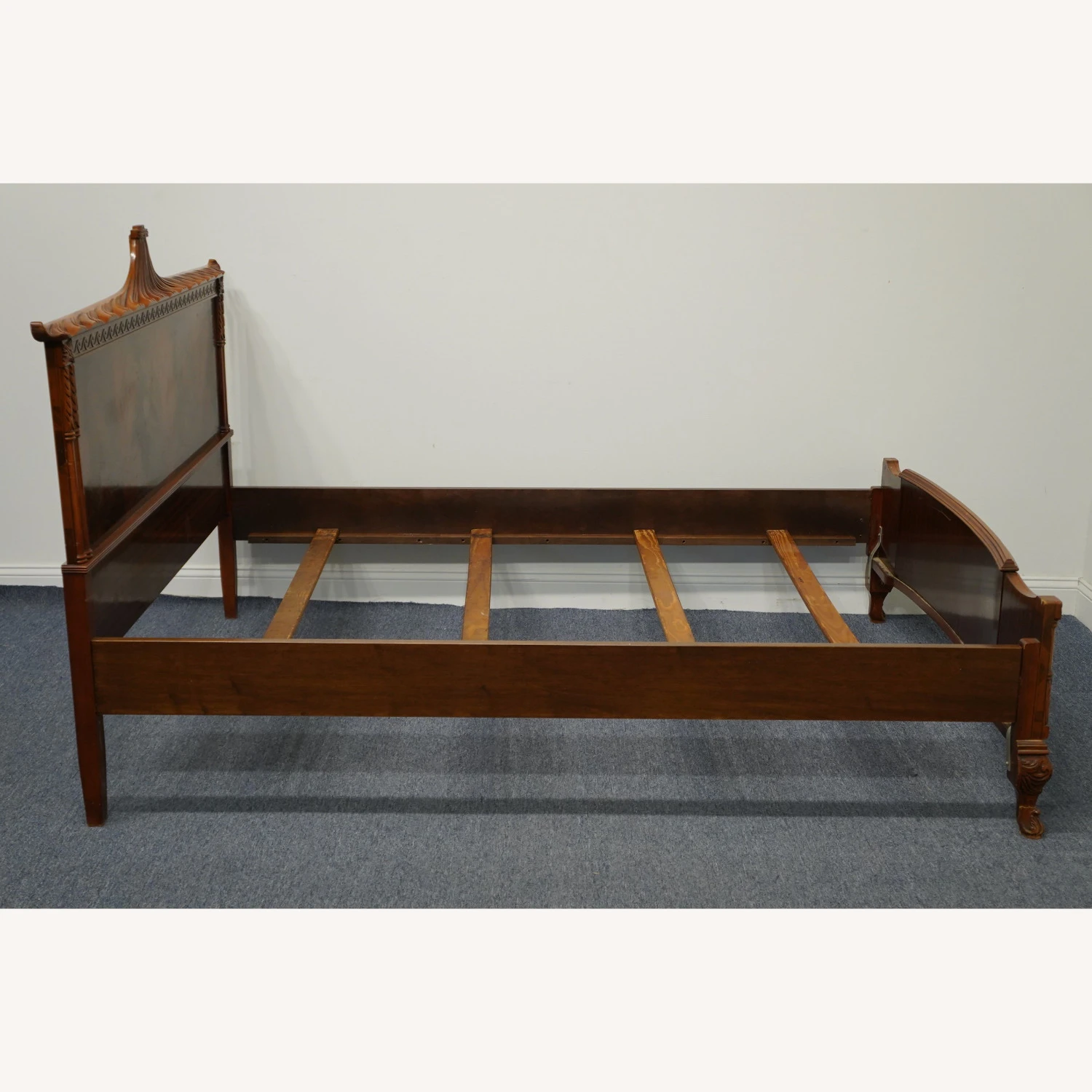 Other Vintage Flame Mahogany Asian Style Full Size Bed 9 Other Vintage Flame Mahogany Asian Style Full Size Bed - Image 7