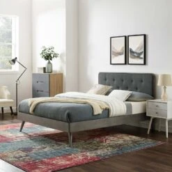 Other Modern Full Bed In Charcoal Headboard & Gray Frame -Home Furnishings Store 1500 1500 frame 0 7038