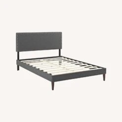 Other Full Platform Bed In Gray Fabric W/ Wooden Slat 10 Other Full Platform Bed In Gray Fabric W/ Wooden Slat -Home Furnishings Store 1500 1500 frame 0 7061