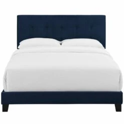 Other Full Bed In Midnight Blue Velvet &Tufted Headboard -Home Furnishings Store 1500 1500 frame 0 7067