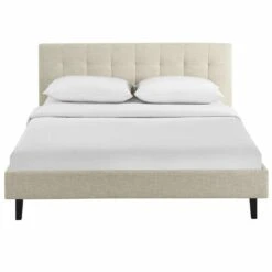 Other Full Bed In Beige Fabric Base & Tufted Headboard 14 Other Full Bed In Beige Fabric Base & Tufted Headboard -Home Furnishings Store 1500 1500 frame 0 7095