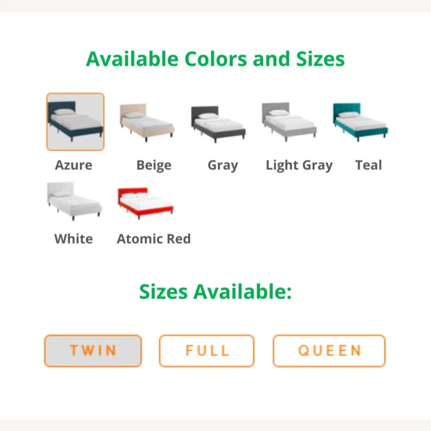 Other Full Bed In Beige Fabric Base & Tufted Headboard 9 Other Full Bed In Beige Fabric Base & Tufted Headboard - Image 7