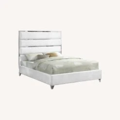 Other Full Bed In White Velvet W/ Chrome Channel Design 14 Other Full Bed In White Velvet W/ Chrome Channel Design -Home Furnishings Store 1500 1500 frame 0 7104