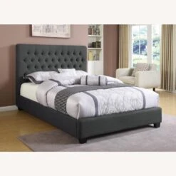 Other Full Bed In Charcoal Fabric W/ Birch Legs 10 Other Full Bed In Charcoal Fabric W/ Birch Legs -Home Furnishings Store 1500 1500 frame 0 7143