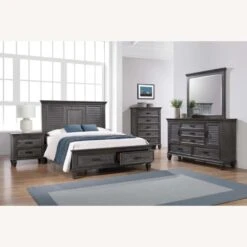 Other King Bed In Weathered Sage W/ Grey Undertone