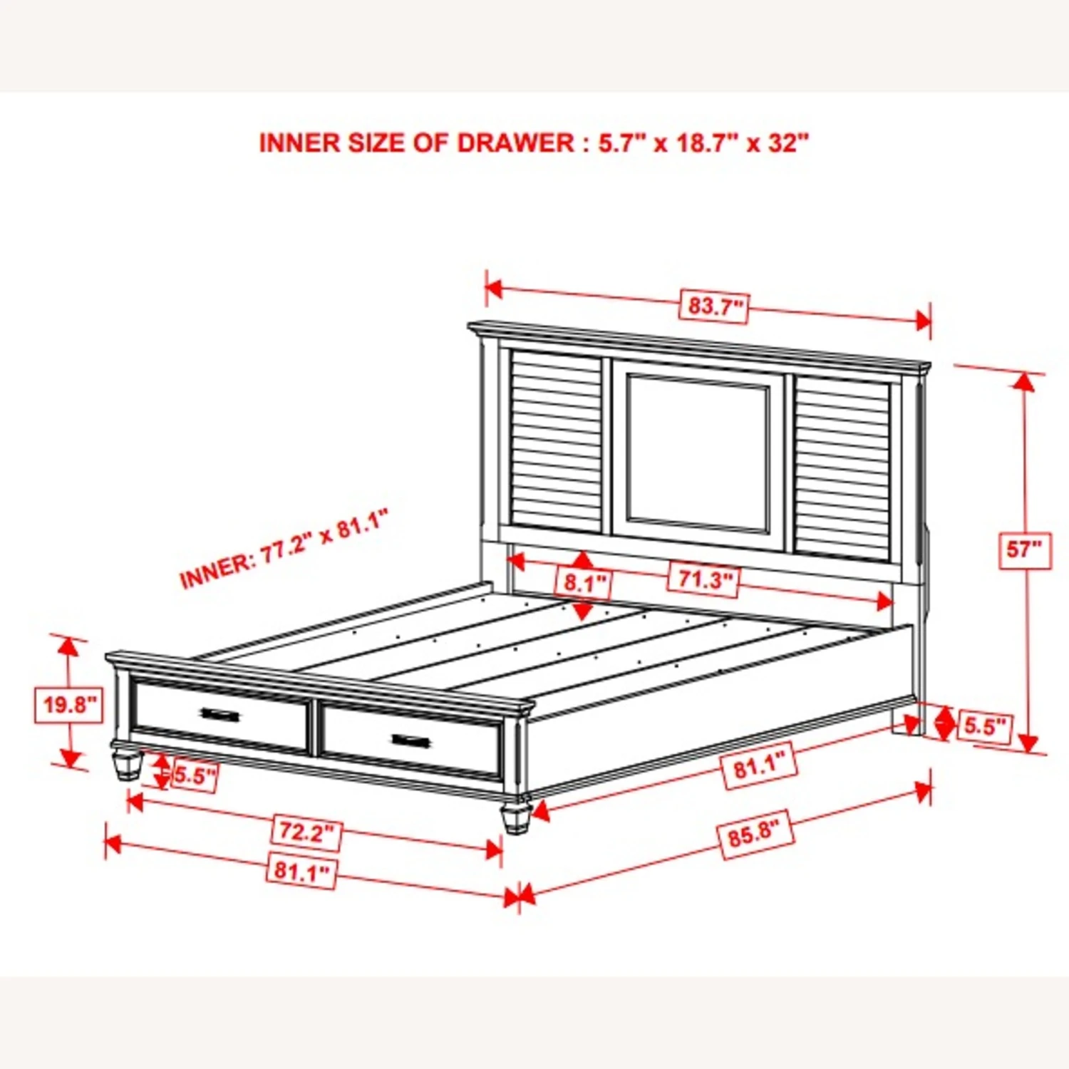 Other King Bed In Weathered Sage W/ Grey Undertone 6 Other King Bed In Weathered Sage W/ Grey Undertone - Image 4