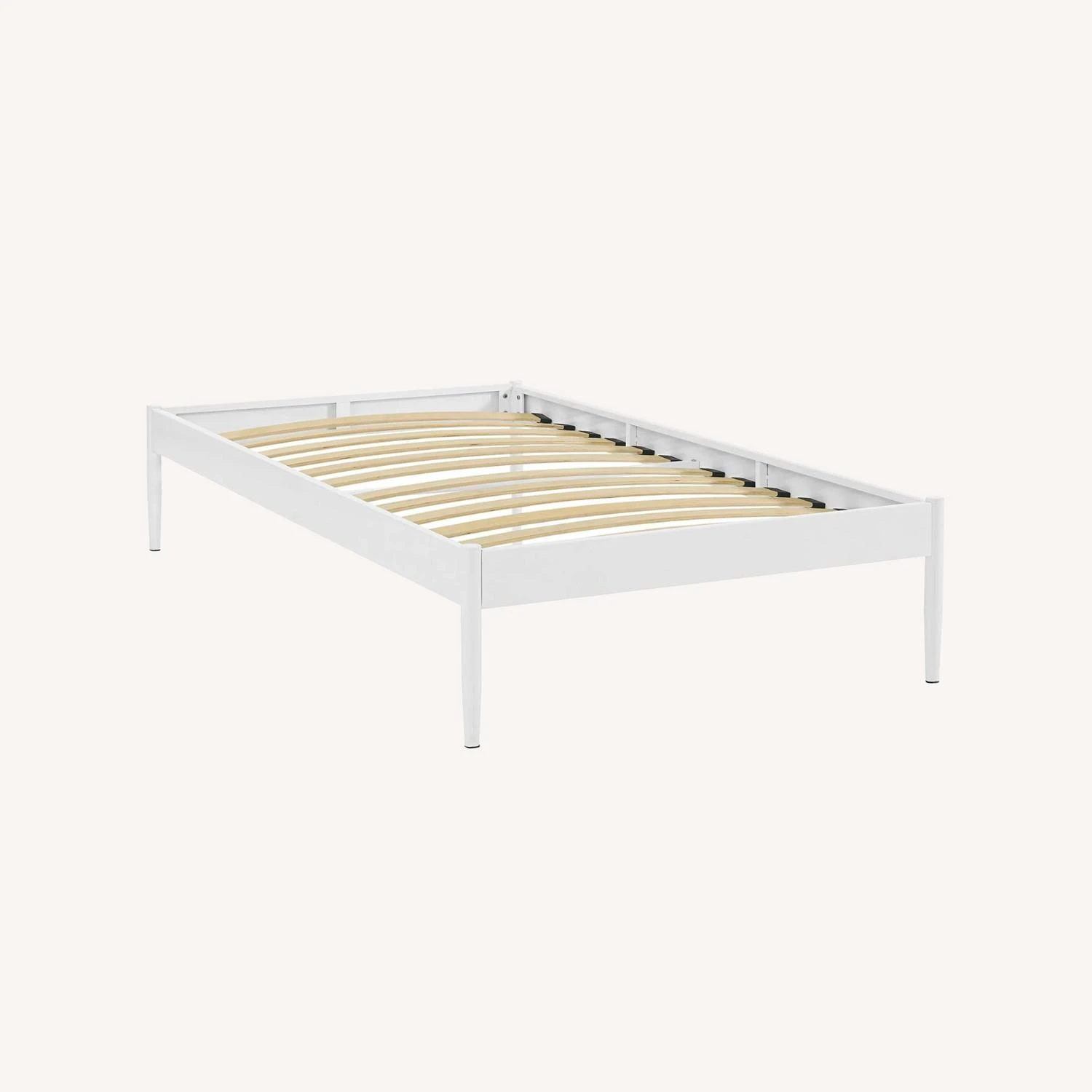 Other King Bed Frame In White Steel & Dowel Legs Finish 3 Other King Bed Frame In White Steel & Dowel Legs Finish