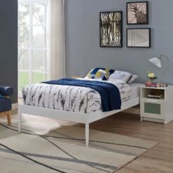 Other King Bed Frame In White Steel & Dowel Legs Finish 15 Other King Bed Frame In White Steel & Dowel Legs Finish -Home Furnishings Store 1500 1500 frame 0 7209