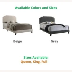 Other King Bed In Grey Fabric W/ Chrome Nailhead Finish -Home Furnishings Store 1500 1500 frame 0 7232