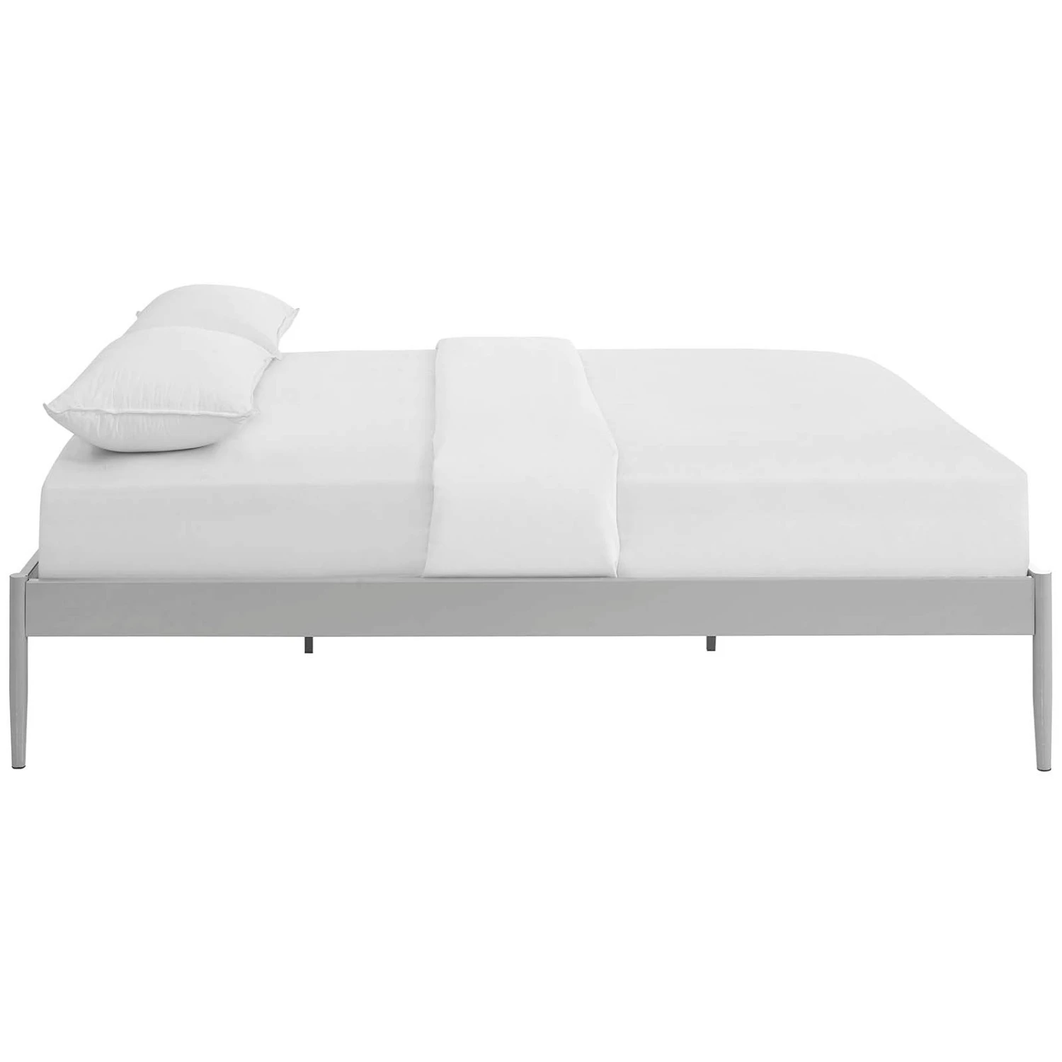 Other Modern King Bed Frame In Gray Sturdy Steel Finish 4 Other Modern King Bed Frame In Gray Sturdy Steel Finish - Image 2