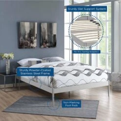 Other Modern King Bed Frame In Gray Sturdy Steel Finish 19 Other Modern King Bed Frame In Gray Sturdy Steel Finish -Home Furnishings Store 1500 1500 frame 0 7267