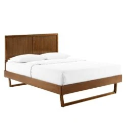 Other King Bed In Walnut Wood Frame W/ Angular Legs -Home Furnishings Store 1500 1500 frame 0 7315