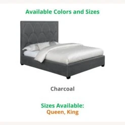 Other King Bed In Charcoal Linen-Like Fabric -Home Furnishings Store 1500 1500 frame 0 7331
