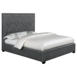 Other King Bed In Charcoal Linen-Like Fabric -Home Furnishings Store 1500 1500 frame 0 7334
