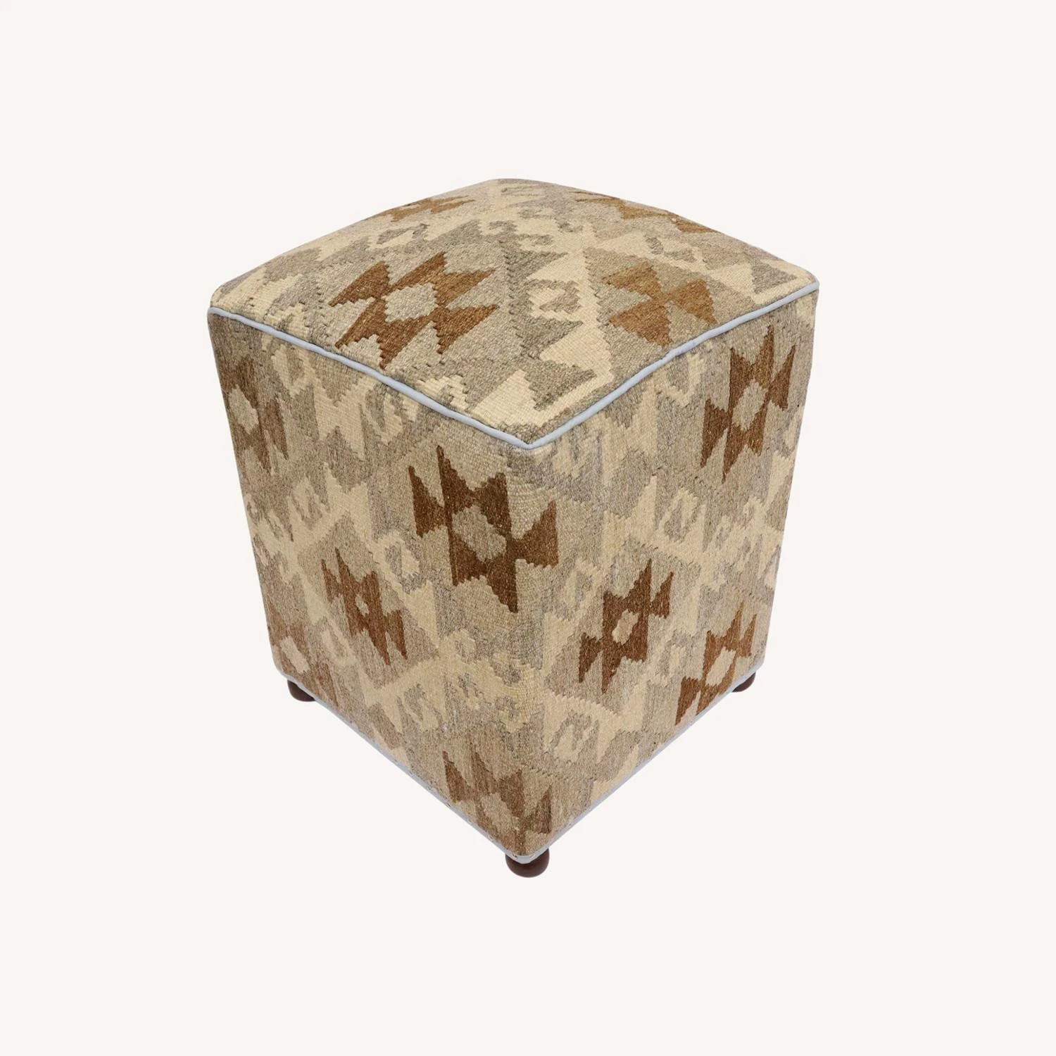 Urban Ashli Handmade Kilim Upholstered Ottoman 4 Urban Ashli Handmade Kilim Upholstered Ottoman - Image 2