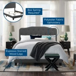 Other King Bed In Soft Gray Polyester Fabric Upholstery -Home Furnishings Store 1500 1500 frame 0 7370