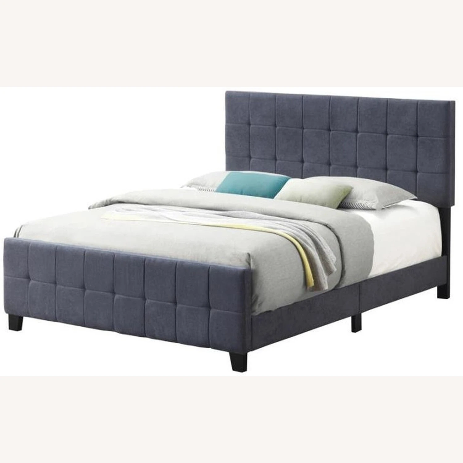 Other King Bed In A Pop Of Color Grey Fabric 3 Other King Bed In A Pop Of Color Grey Fabric