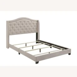 Other King Bed In Beige Fabric W/ Camel-Back Headboard 11 Other King Bed In Beige Fabric W/ Camel-Back Headboard -Home Furnishings Store 1500 1500 frame 0 7378