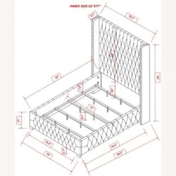 Other King Bed In Grey Velvet W/ Tall Tufted Headboard