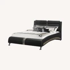 Other King Bed In Black Leatherette W/ Channel Details -Home Furnishings Store 1500 1500 frame 0 7425
