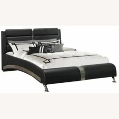 Other King Bed In Black Leatherette W/ Channel Details -Home Furnishings Store 1500 1500 frame 0 7426