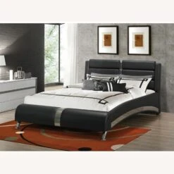 Other King Bed In Black Leatherette W/ Channel Details -Home Furnishings Store 1500 1500 frame 0 7427