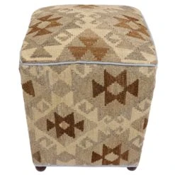 Urban Ashli Handmade Kilim Upholstered Ottoman 19 Urban Ashli Handmade Kilim Upholstered Ottoman -Home Furnishings Store 1500 1500 frame 0 743