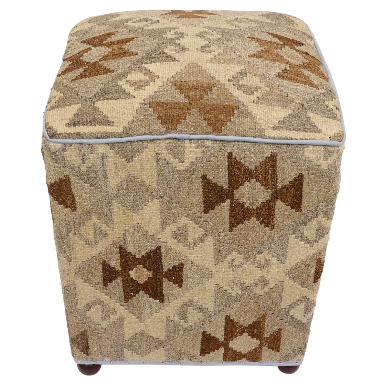 Urban Ashli Handmade Kilim Upholstered Ottoman 10 Urban Ashli Handmade Kilim Upholstered Ottoman - Image 8