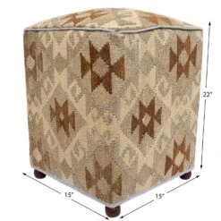 Urban Ashli Handmade Kilim Upholstered Ottoman 20 Urban Ashli Handmade Kilim Upholstered Ottoman -Home Furnishings Store 1500 1500 frame 0 744