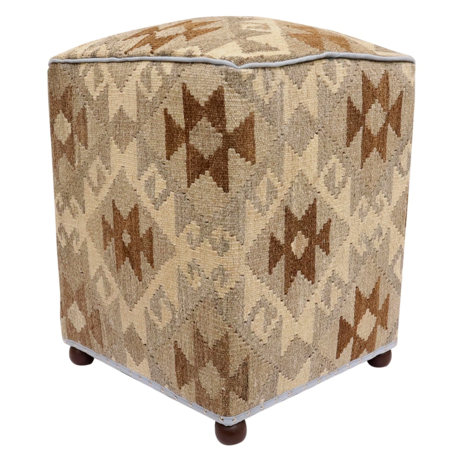 Urban Ashli Handmade Kilim Upholstered Ottoman 12 Urban Ashli Handmade Kilim Upholstered Ottoman - Image 10