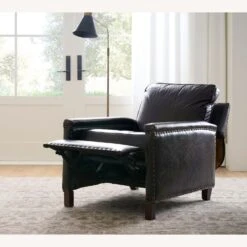 Pottery Barn Tyler Leather Square Arm Recliner -Home Furnishings Store 1500 1500 frame 0 7524