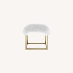Other Modern Sleek Ottoman In White Sheepskin Seat 12 Other Modern Sleek Ottoman In White Sheepskin Seat -Home Furnishings Store 1500 1500 frame 0 769