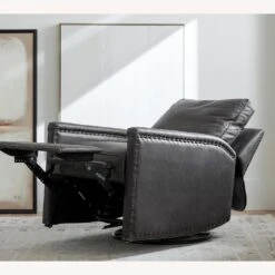 Pottery Barn Tyler Square Arm Leather Swivel Recliner -Home Furnishings Store 1500 1500 frame 0 7710