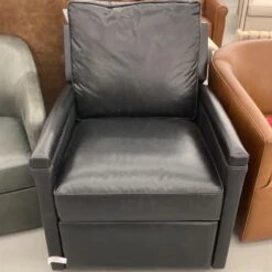 Pottery Barn Tyler Square Arm Leather Swivel Recliner -Home Furnishings Store 1500 1500 frame 0 7711