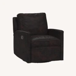 Pottery Barn Tyler Square Arm Leather Swivel Recliner -Home Furnishings Store 1500 1500 frame 0 7716