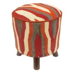 Urban Hancock Handmade Kilim Upholstered Footstool