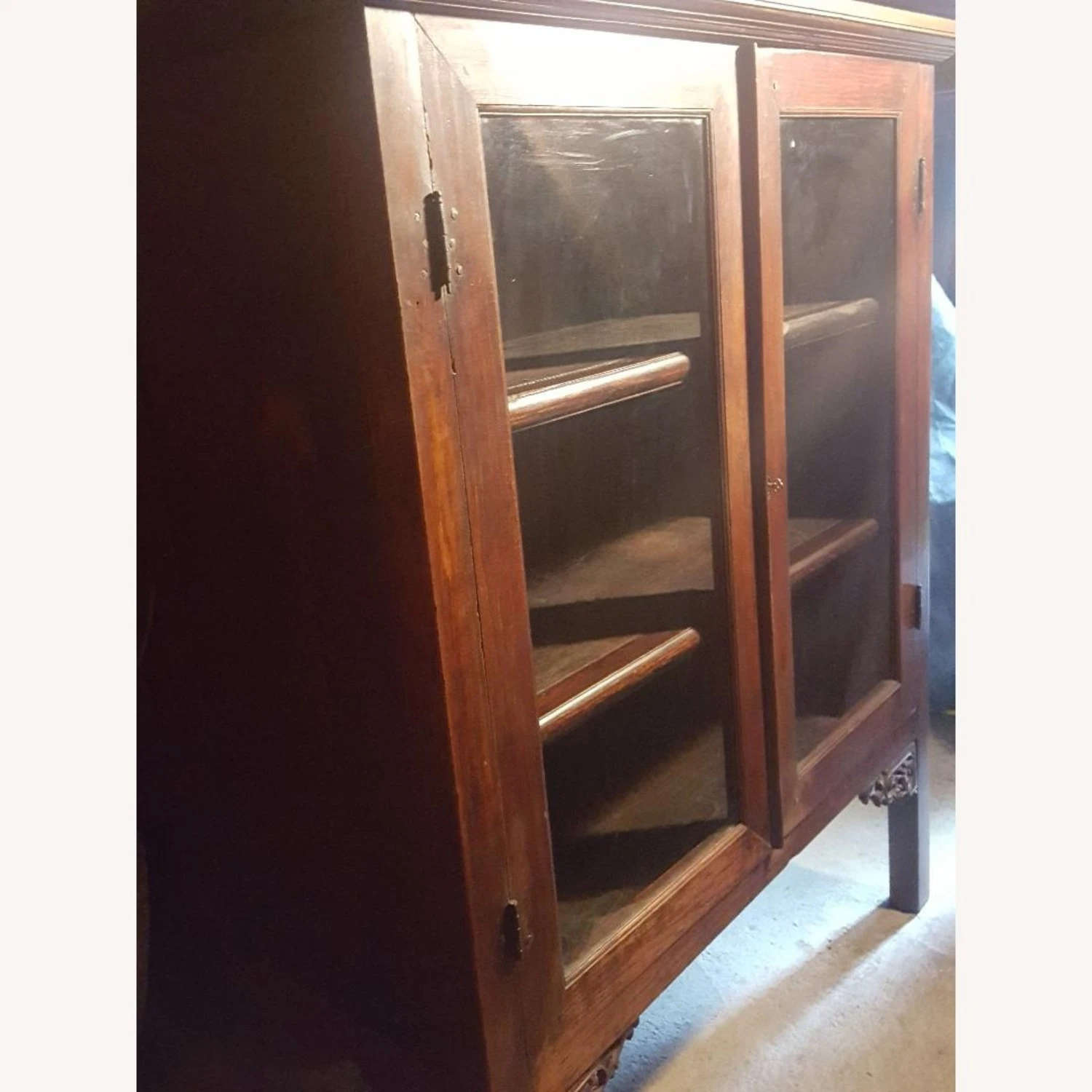 Antique Glass Door Bookcase 4 Antique Glass Door Bookcase - Image 2