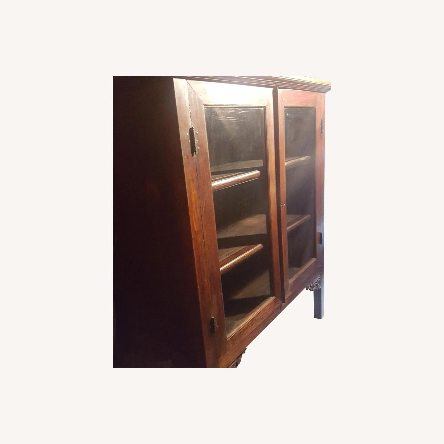 Antique Glass Door Bookcase 6 Antique Glass Door Bookcase - Image 4