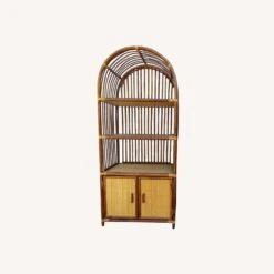 Hi-River Japanese Arched Bookshelf Boho MidCentury -Home Furnishings Store 1500 1500 frame 0 7848